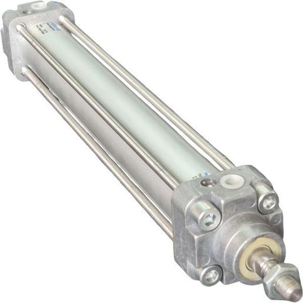 Série DNG, diâmetro 32mm, curso 220mm, amortecimento regulável nas duas extremidades, detecção de posição, ISO 15552, com tirantes, pressão máxima 10bar 