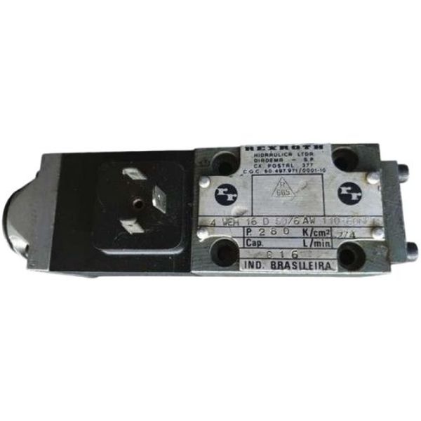 Válvula hidráulica <br/ >
Marca: Rexroth <br/ >
Modelo: 4 WE 16 D 50/6 AW 110-60NETS