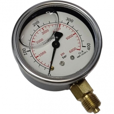 Manômetro TWE 6000psi 400bar Manômetro TWE 6000psi 400bar