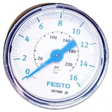 Manômetro FESTO MA-40-16-R1/4-EN 187080 230psi 16bar Manômetro FESTO MA-40-16-R1/4-EN 187080 230psi 16bar