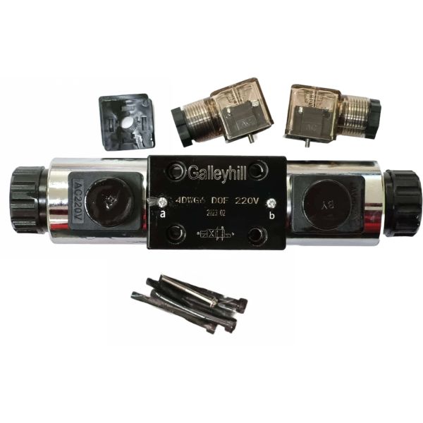 4 vias, tamanho 6, centro OF, acionamento solenóide, pressão de trabalho 31,5Mpa