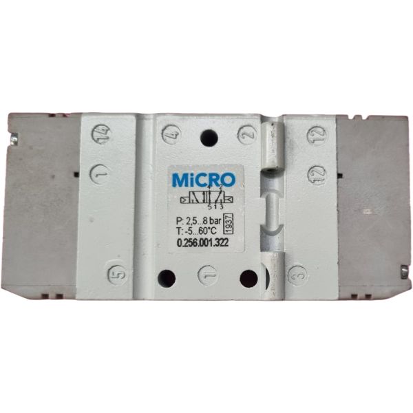 Série VM18 GM 1/4, conexão rosca 1/2, 5/2 vias, comando pneumático, reação pneumática, fluido ar comprimido filtrado / gases inertes, vazão nominal 1100 l/min, corpo alumínio, guarnições NBR. Compatível com 0.251.001.322