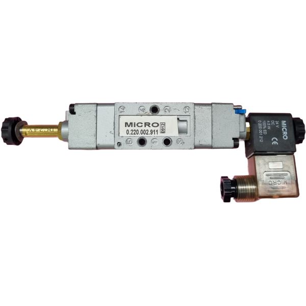5 vias, duplo solenóide, bobina 24VDC / 4,5W, fluido ar comprimido