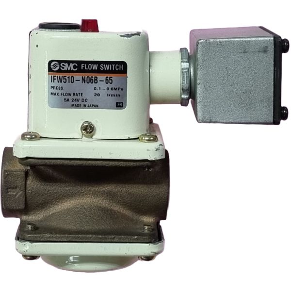 com diafragma, conexão rosca 3/4NPT, com terminal, com luz LED 24VDC vermelha, para água e líquidos não corrosivos, para detecção e confirmação de fluxo