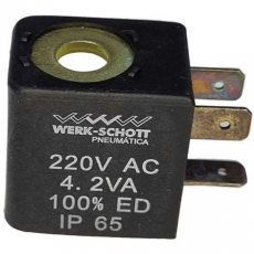 Bobina pneumática WERK SCHOTT 220VAC 4.2VA Bobina pneumática WERK SCHOTT 220VAC 4.2VA