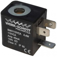 Bobina pneumática WERK SCHOTT BMH110VCA 110VCA 4.4W Amp. 40mA Bobina pneumática WERK SCHOTT BMH110VCA 110VCA 4.4W Amp. 40mA