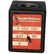 Bobina pneumática SCHRADER BELLOWS K593720 220V 8W 60Hz usada Bobina pneumática SCHRADER BELLOWS K593720 220V 8W 60Hz usada