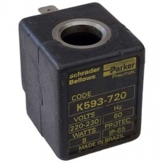Bobina pneumática SCHRADER BELLOWS K593720 220-230V 8W 60Hz Bobina pneumática SCHRADER BELLOWS K593720 220-230V 8W 60Hz