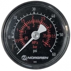 Manômetro NORGREN 0,4MPa 4bar 60PSI seminovo Manômetro NORGREN 0,4MPa 4bar 60PSI seminovo
