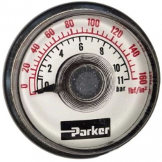 Manômetro PARKER 11BAR 160LBF/IN2 Manômetro PARKER 11BAR 160LBF/IN2