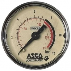 Manômetro ASCO WIKA 150PSI 12BAR usado Manômetro ASCO WIKA 150PSI 12BAR usado
