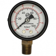 Manômetro NORGREN 100lb/pol2 7bar saÃda por baixo Manômetro NORGREN 100lb/pol2 7bar saÃda por baixo