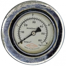 Manômetro RECORD 60lbf/pol2 4kgf/cm2 usado Manômetro RECORD 60lbf/pol2 4kgf/cm2 usado