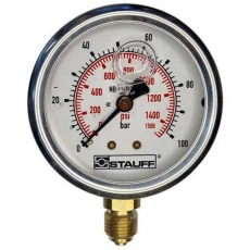 Manômetro STAUFF 1500psi 100bar Manômetro STAUFF 1500psi 100bar