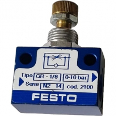 Regulador de fluxo 1/8X1/8 GR-1/8 - FESTO Regulador de fluxo 1/8X1/8 GR-1/8 - FESTO