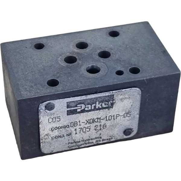 manifold para válvula, subplaca para válvula, base para válvula, base de conexão hidráulica, base de ligação hidráulica