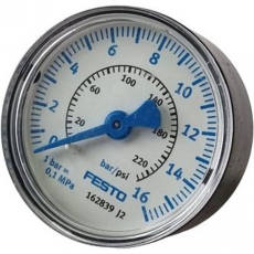Manômetro FESTO 162839 MA-50-16-1/4-EN 230psi-16bar Manômetro FESTO 162839 MA-50-16-1/4-EN 230psi-16bar