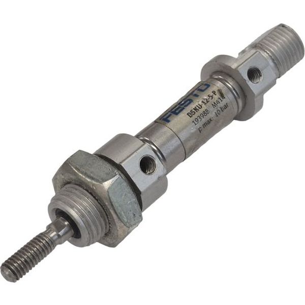 Cilindro pneumático 12 x 5 mm, dupla ação, pressão de 10 bar