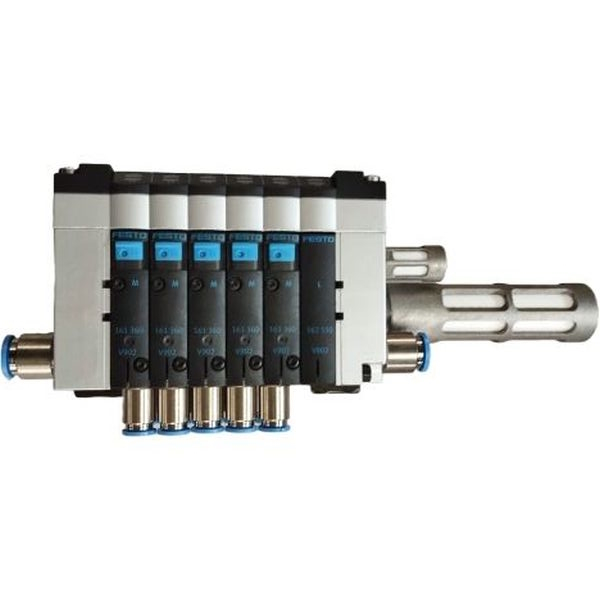 quantidade máxima de posições de válvula 8, tipo de acionamento elétrico, tamanho da válvula 14mm, conexão pneumática G1/8, tensão nominal 24VCC, temperatura ambiente -5~50oC,pressão operacional -0,9~10bar