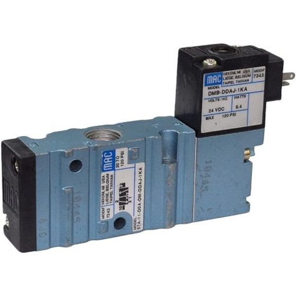 Série 52A, tipo 3/2 vias, bobina 24VDC 5,4W, pressão máxima 120psi