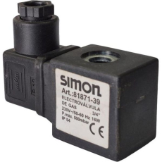 Bobina pneumática SIMON 81871-39 230V/50-60Hz 16W Bobina pneumática SIMON 81871-39 230V/50-60Hz 16W