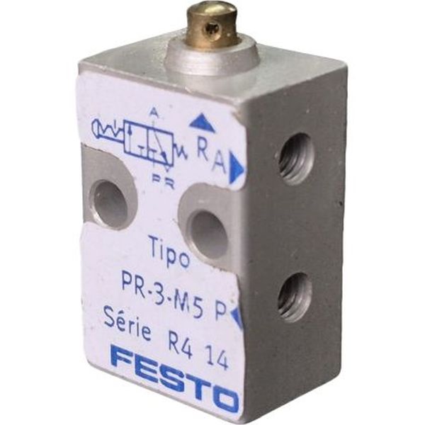 válvula mini, mini válvula, válvula micro, válvula para ar comprimido, válvula com conexões M5, válvula com acionamento manual
