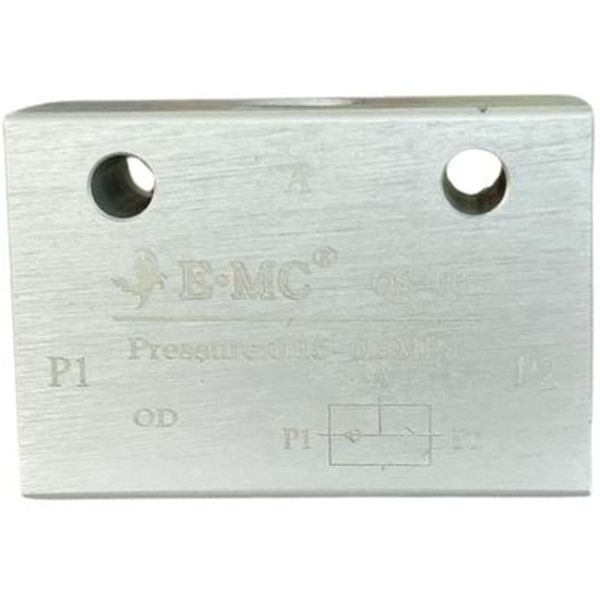 Válvula pneumática, pressão de 8bar, válvula ou com duas entradas - EMC  