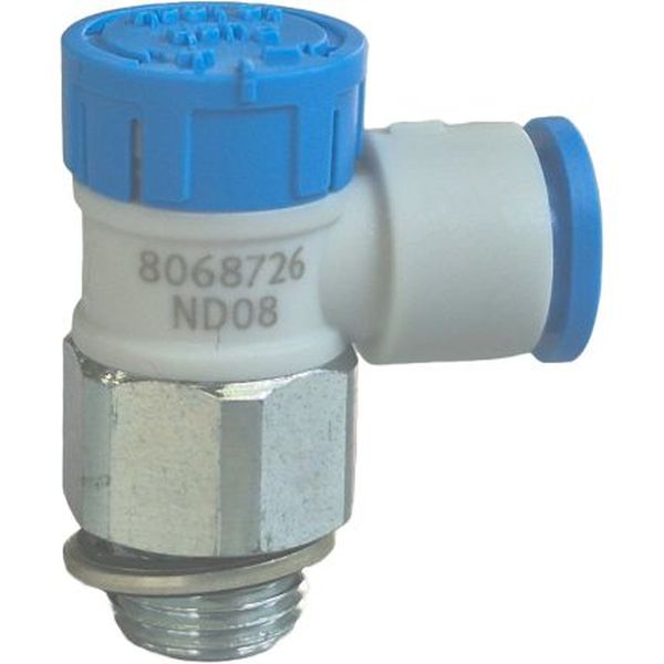 vazão de165 l/min, largura de chave 13mm, conexão QS-6, elemento de ajuste manopla com retentor