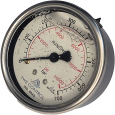 Manômetro TWE 10000psi 700bar