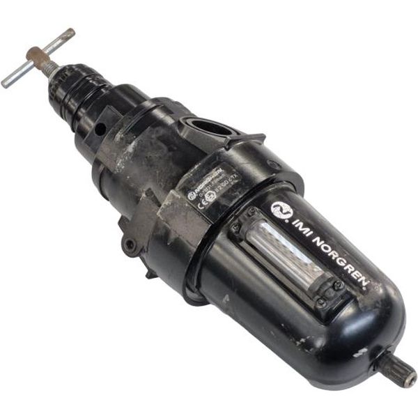 Série Olympian Plus, 40 microns, 0,7-17 bar, dreno automático, sem manômetro, material liga de alumínio, elastômeros NBR, intervalo de temperatura -20...80oC