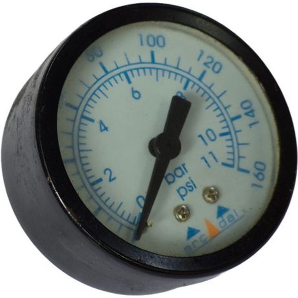 saída por trás, conexão rosca 1/4, diâmetro 50mm, fluido ar comprimido