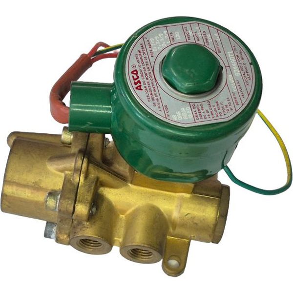 conexão rosca 1/4, orifício 6,4mm, bobina 120volts / 11.2Watts, fluidos ar / gás / água / óleo