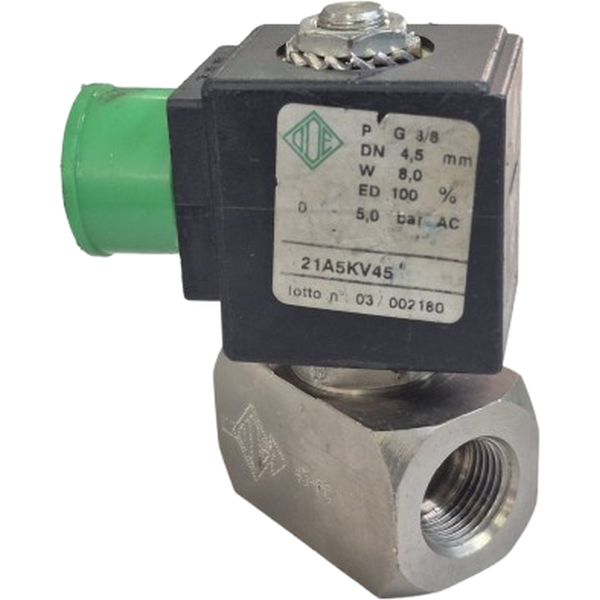 conexão rosca G3/8, DN 4,5mm, potência 8,0W, ED100%, pressão 5,0bar. Bobina: BDA08223DV 220-230V 50-60Hz 750Ohm 8Watt