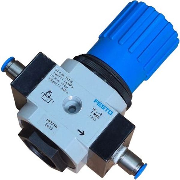 conexão 1/2, p1 máxima 16bar, p2 máxima 12bar, temperatura -10~60oC, meio ar comprimido, corpo zinco fundido, vedações Buna-N