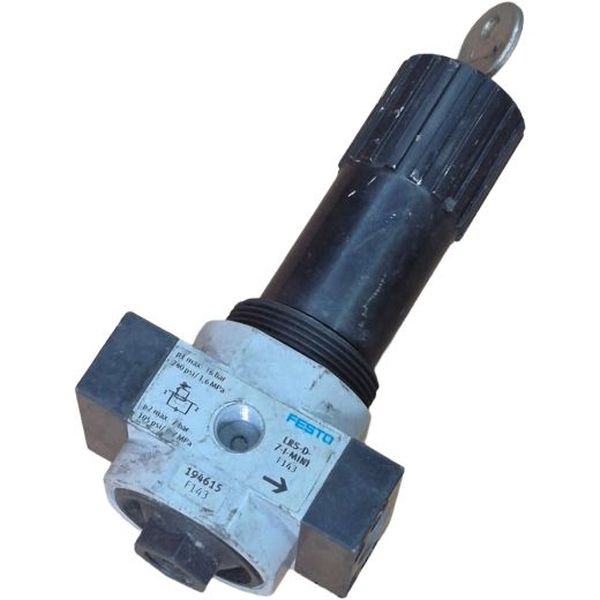 Série D, tamanho MINI, conexão G1/4, manopla com chave , fluidos ar comprimido / gases inertes, material do corpo zinco, vedações NBR