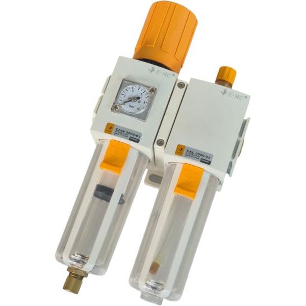 norma ISO9001, pressão1,5~9bar, man&ocirc;metro quadrado incorporado, escala do man&ocirc;metro 10bar, copo policarbonato