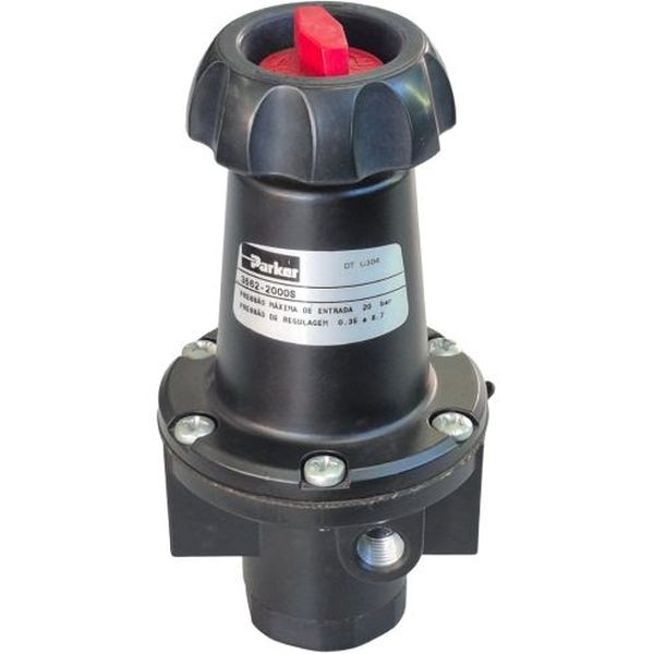 conexão rosca 1/2npt, pressão máxima de entrada 20bar, faixa de regulagem de pressão -0,35...8,7bar