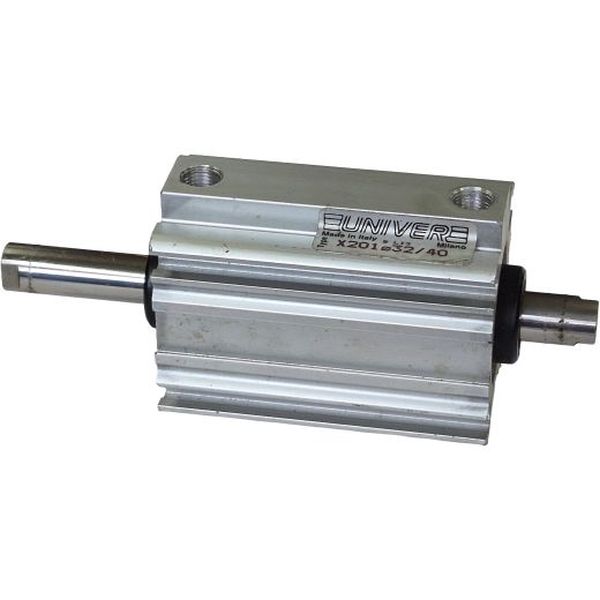 diâmetro 32mm, curso 40mm, haste passante, meio ar comprimido