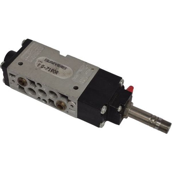 5/2 vias, atuação solenóide/ retorno mola, vazão 1080l/min, pressão máxima 10bar, temperatura -10~50oC