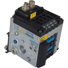 Terminal de válvulas CPV10-VI 18200 e inferface elétrica CPV10-GE-FB-4 18250 - FESTO seminovos