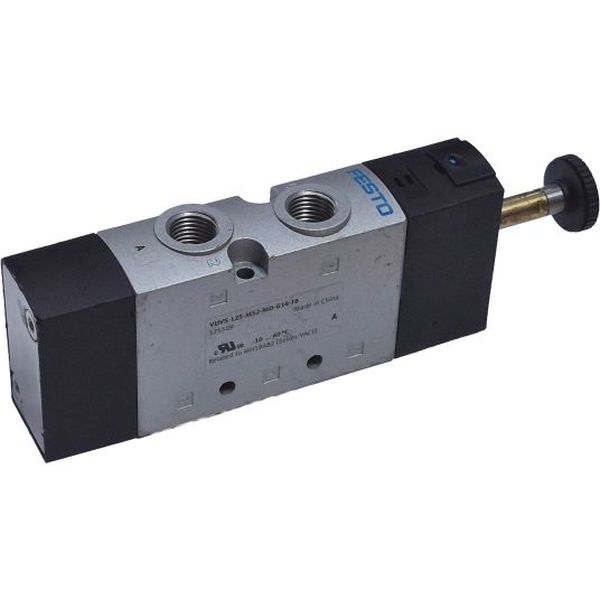 5/2 vias, conexão rosca G1/4, acionamento elétrico,  simples solenóide