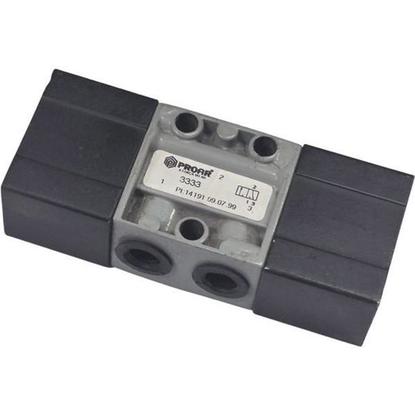 3/2 vias, acionamento pneumático, corpo Zamak, vedações NBR