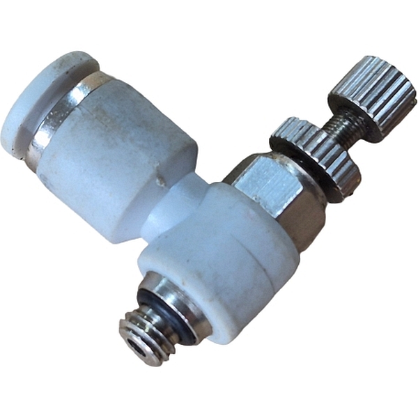 conexão 1/4, para tubos 4mm, pressão de 10bar, anel de desengate branco