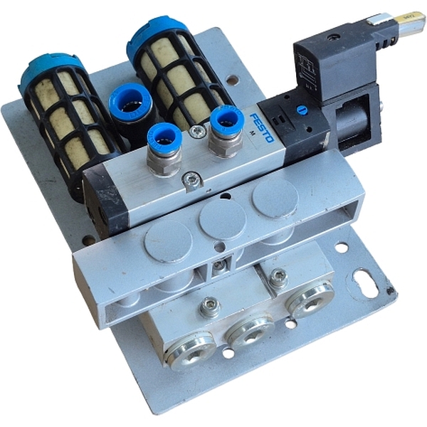 5/2 vias, conexões G1/4, atuação elétrica / retorno mola pneumática, 24VDC, vazão 1.000 l/min, meio ar comprimido, corpo alumínio, vedações NBR