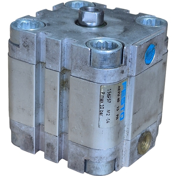 cilindro compacto, diâmetro 40mm, curso 15mm, amortecimento elástico nas posições finais, detecção de posição