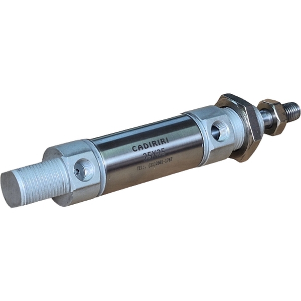 diâmetro 25mm, curso 25mm, importado, meio de operação ar comprimido