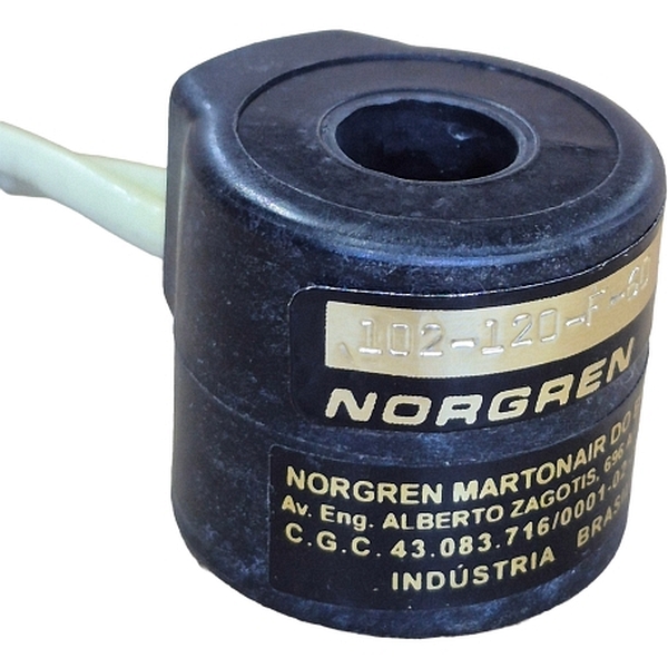 bobina redonda, tensão 120V, Hertz 60, ligação elétrica com fio
