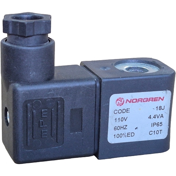 voltagem 110V, 4,4VA, 60Hz, isolamento IP65, 100%ED, com plugue