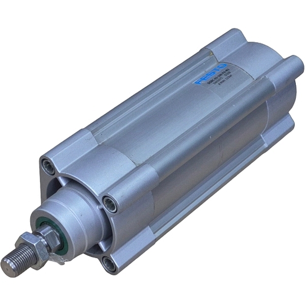 diâmetro 63mm, curso 100mm,  dupla ação, amortecimento elástico nas posições de fim de curso, detecção de posição, conexão G1/4, pressão de 12bar