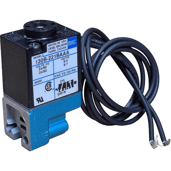3/2 vias, atuação solenóide, 24V/60Hz 5.4W,  24V/50 Hz  6.7W